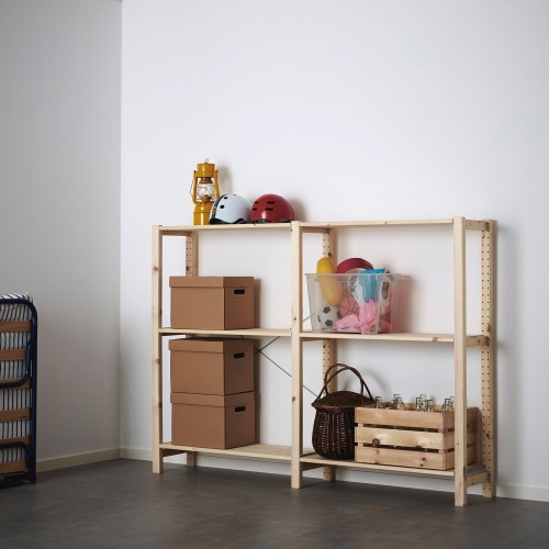 Ivar 2 section shelving unit deals